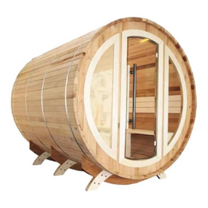 Factory New Outdoor Sauna Room Of Wood Burning Red Cedar Wholesale Saunas Sauna Barrel Steam For Relaxing Modern