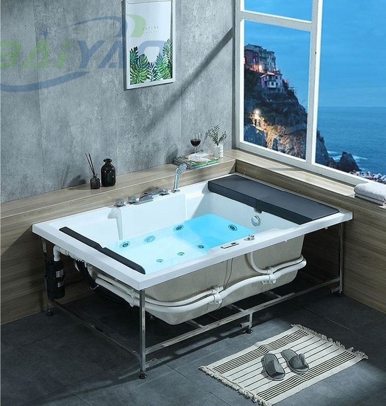 Hot Sale 2 Person Bathtub Acrylic Spa Yacuzzi Hydro Massage Balboa Hottub Luxury 1800MM Whirlpool Bathtubs