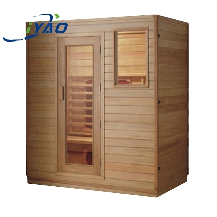 2 Person Portable Indoor Far Infrared Sauna  Half Body Hemlock Sauna Room for Home Use