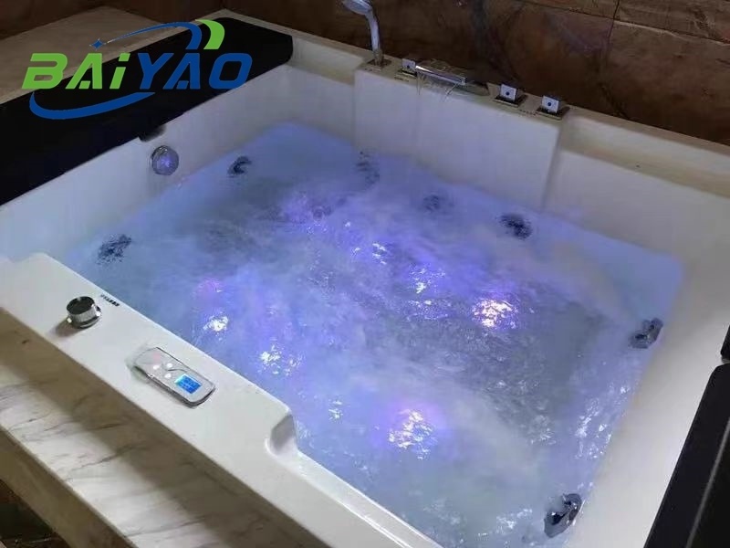 Hot Sale Build-in Massage Bathtubs & Whirlpools Acrylic Bathtub 2 Person  Spa Drop-in Underground Jakuzzi