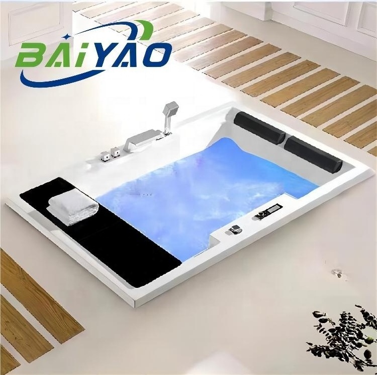 Hot Sale Build-in Massage Bathtubs & Whirlpools Acrylic Bathtub 2 Person  Spa Drop-in Underground Jakuzzi