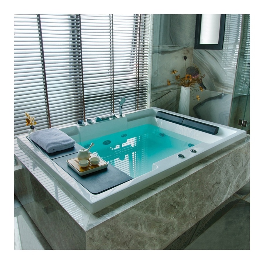 BaiYao Whirlpool Embedded Spa  2 Person Jacuzzier Acrylic Indoor Spa Jakuzzi Bathtub For Sale