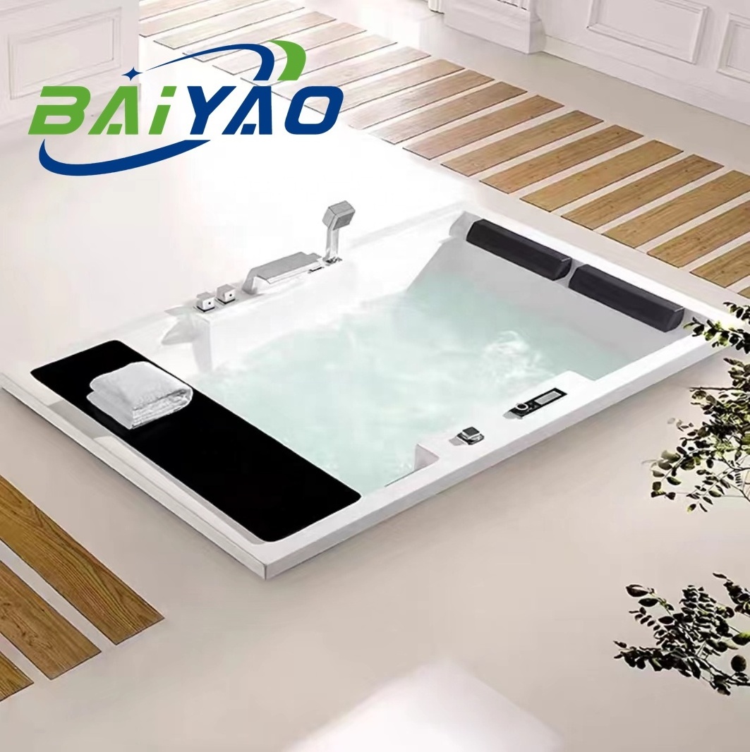 Hot Sale 2 Person Bathtub Acrylic Spa Yacuzzi Hydro Massage Balboa Hottub Luxury 1800MM Whirlpool Bathtubs