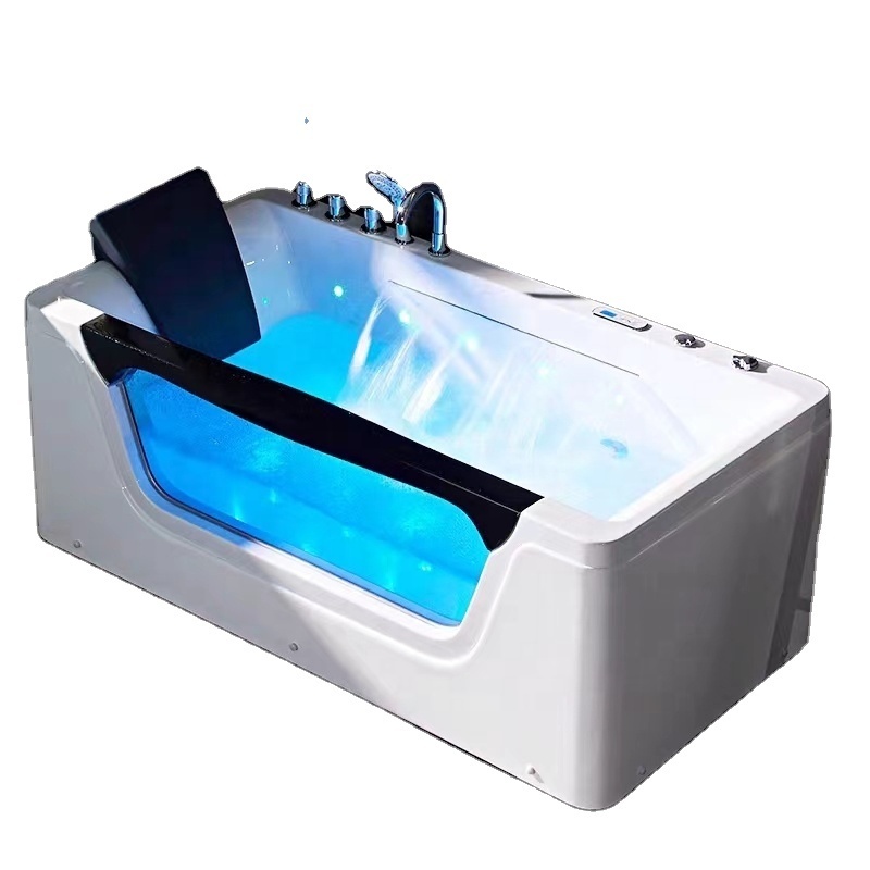 Dual-Person Hydromassage Spa Tub in Hotel, with Colored Bubble Massage, Acrylic Jacuzzi, and Whirlpool Jetted Bathing