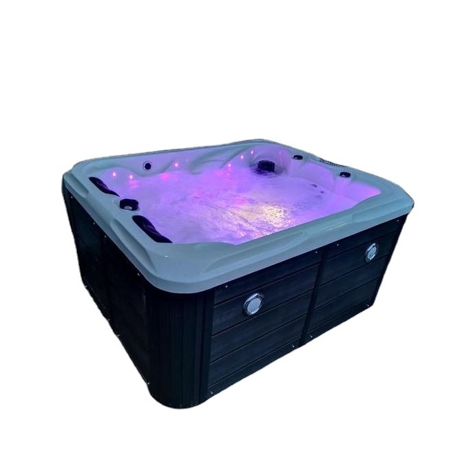 Hot Selling Jacuzzier Spa Pool Free Standing Under Water Light Hot Tub Fiber Glass Young Massage Hydrorelax Bathtubs 3 Person