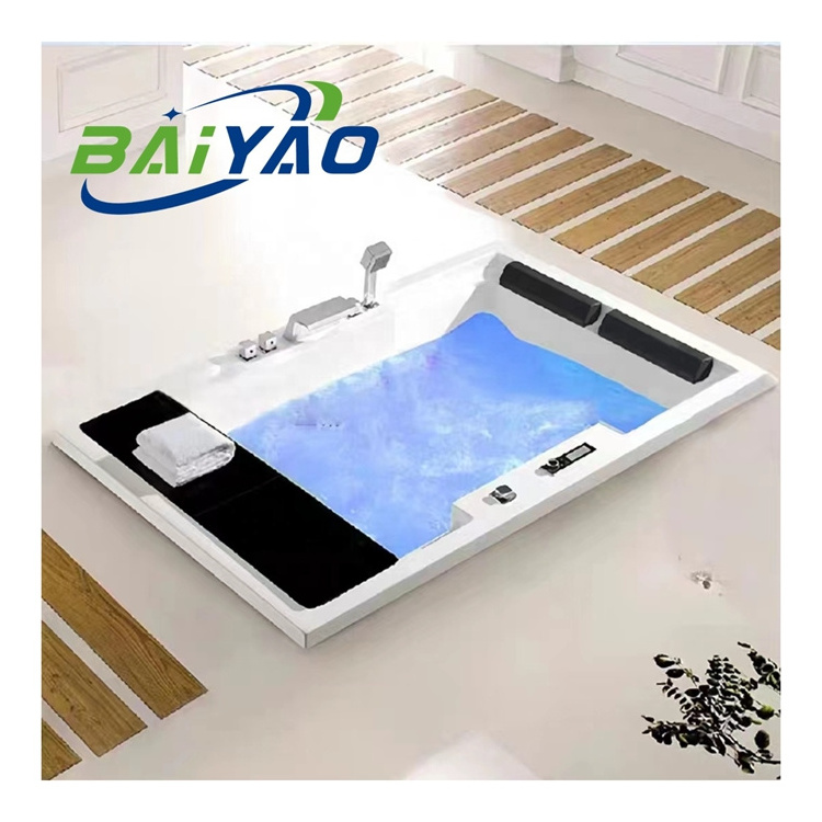 Hot Sale Build-in Massage Bathtubs & Whirlpools Acrylic Bathtub 2 Person  Spa Drop-in Underground Jakuzzi