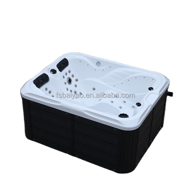 Hot Selling Jacuzzier Spa Pool Free Standing Under Water Light Hot Tub Fiber Glass Young Massage Hydrorelax Bathtubs 3 Person