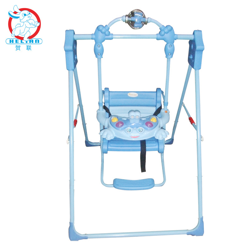 BLM manufacturer's fall prevention lighting plastic baby swing chair for children 0-6 years old