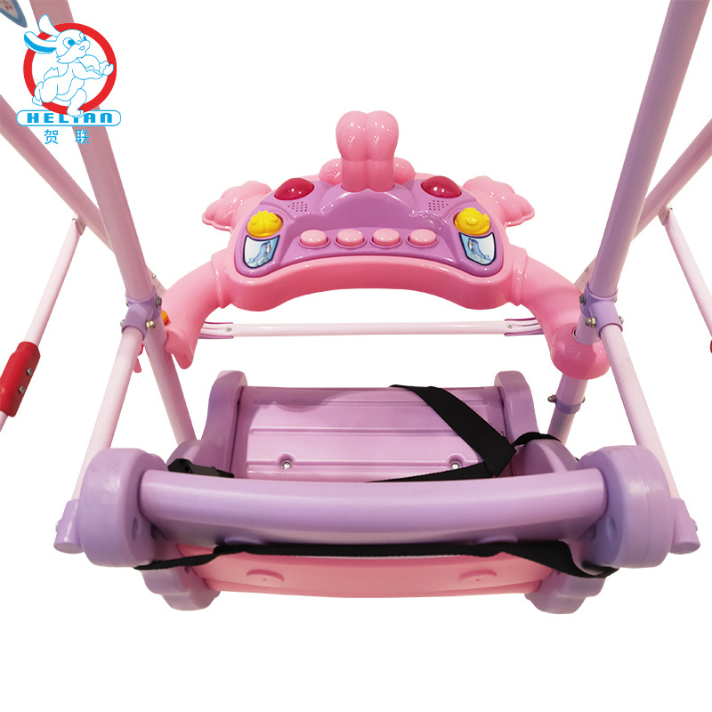 BLM manufacturer's fall prevention lighting plastic baby swing chair for children 0-6 years old