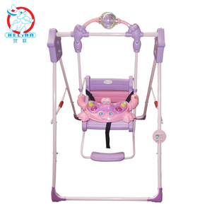 BLM manufacturer's fall prevention lighting plastic baby swing chair for children 0-6 years old