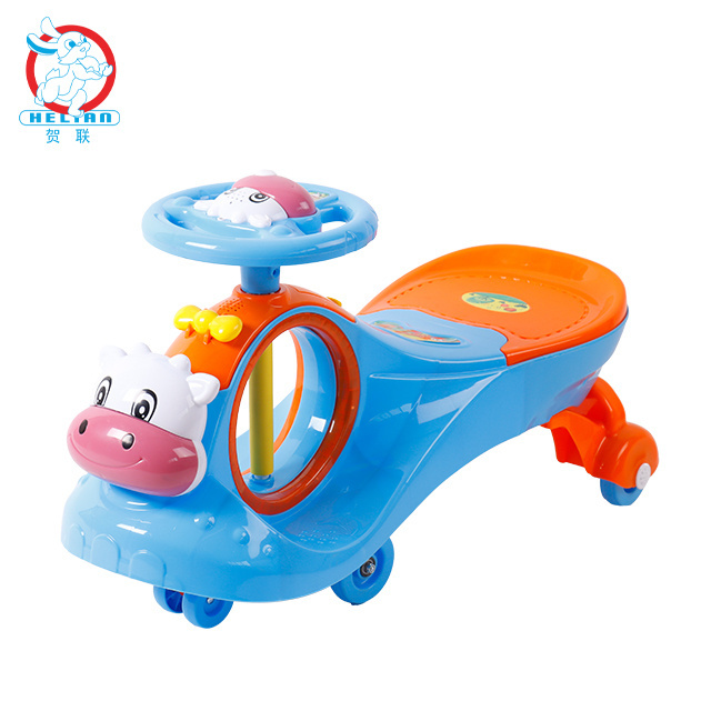 BLM China Wholesale Pink Cartoon Toy PU Wheel Swing Car