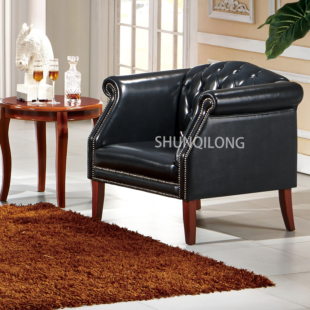 High End European Antique Rustic Real Genuine  Leather apartment  couch Sofa Set Living Room Furniture