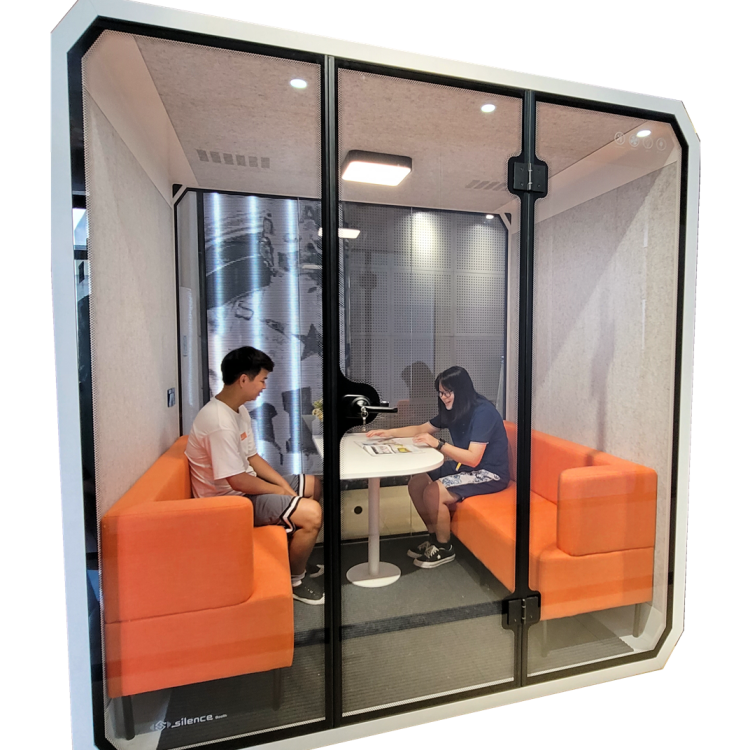 6 People Private Conference Small Soundproof Acoustic Cabine Office Privacy Phone Booth for Sale