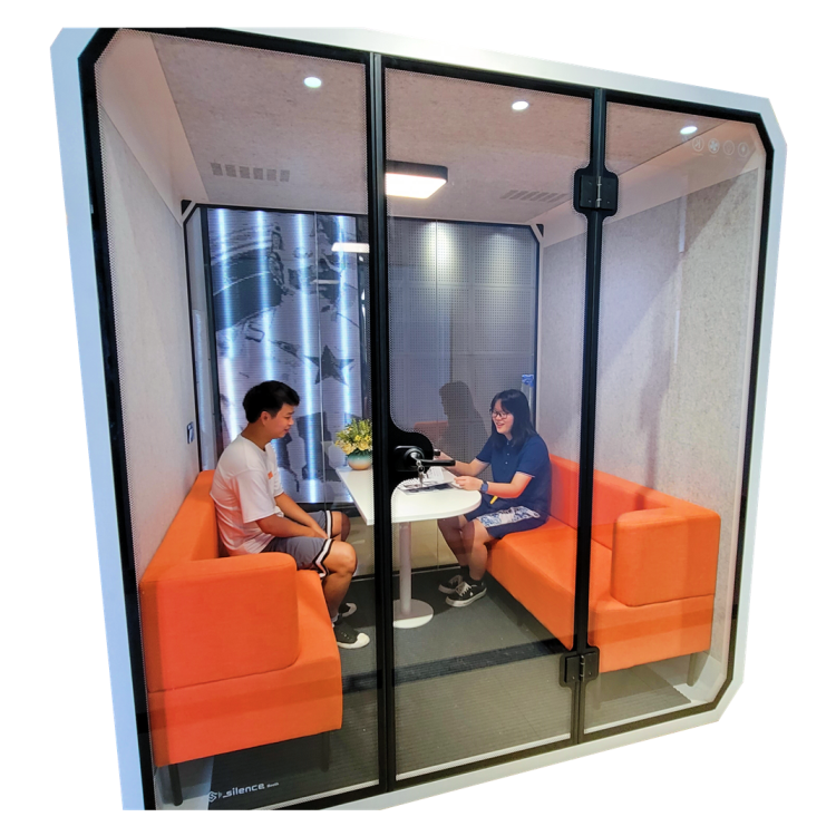 6 People Private Conference Small Soundproof Acoustic Cabine Office Privacy Phone Booth for Sale