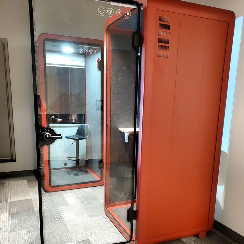 Indoor Soundproof Office Booth Co-working Space Sound Booths Modular Soundproof Studio Booth with Ventilation