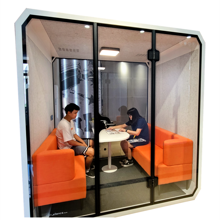 6 People Private Conference Small Soundproof Acoustic Cabine Office Privacy Phone Booth for Sale