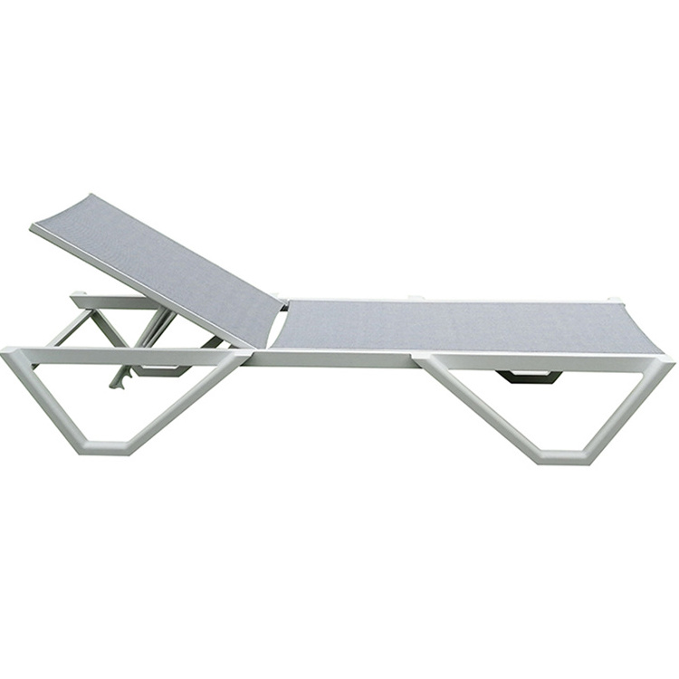 Beach metal Beach Lounger Chaise Sun Lounger Bed Sun Beach Lounger Aluminium Hotel Poolside outdoor furniture