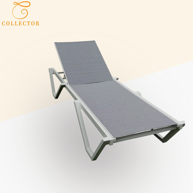 Beach metal Beach Lounger Chaise Sun Lounger Bed Sun Beach Lounger Aluminium Hotel Poolside outdoor furniture