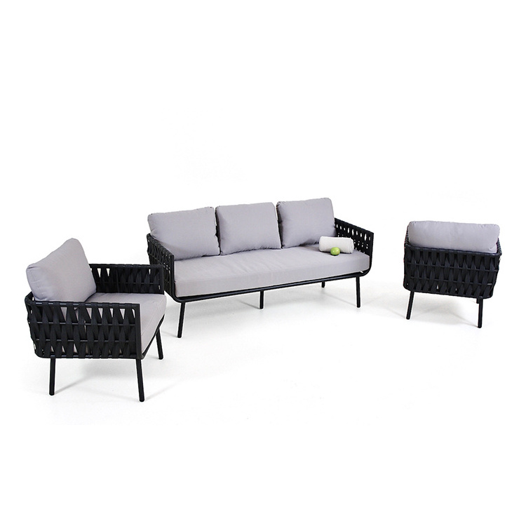 Outdoor Sofa modern Garden L Shape Sofa wood Nordic Patio Garden Sets Outdoor Sofa