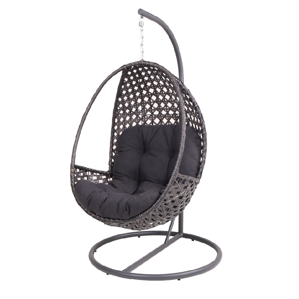 Hot selling 2 seater rattan egg chair outdoor rattan hanging swing chair