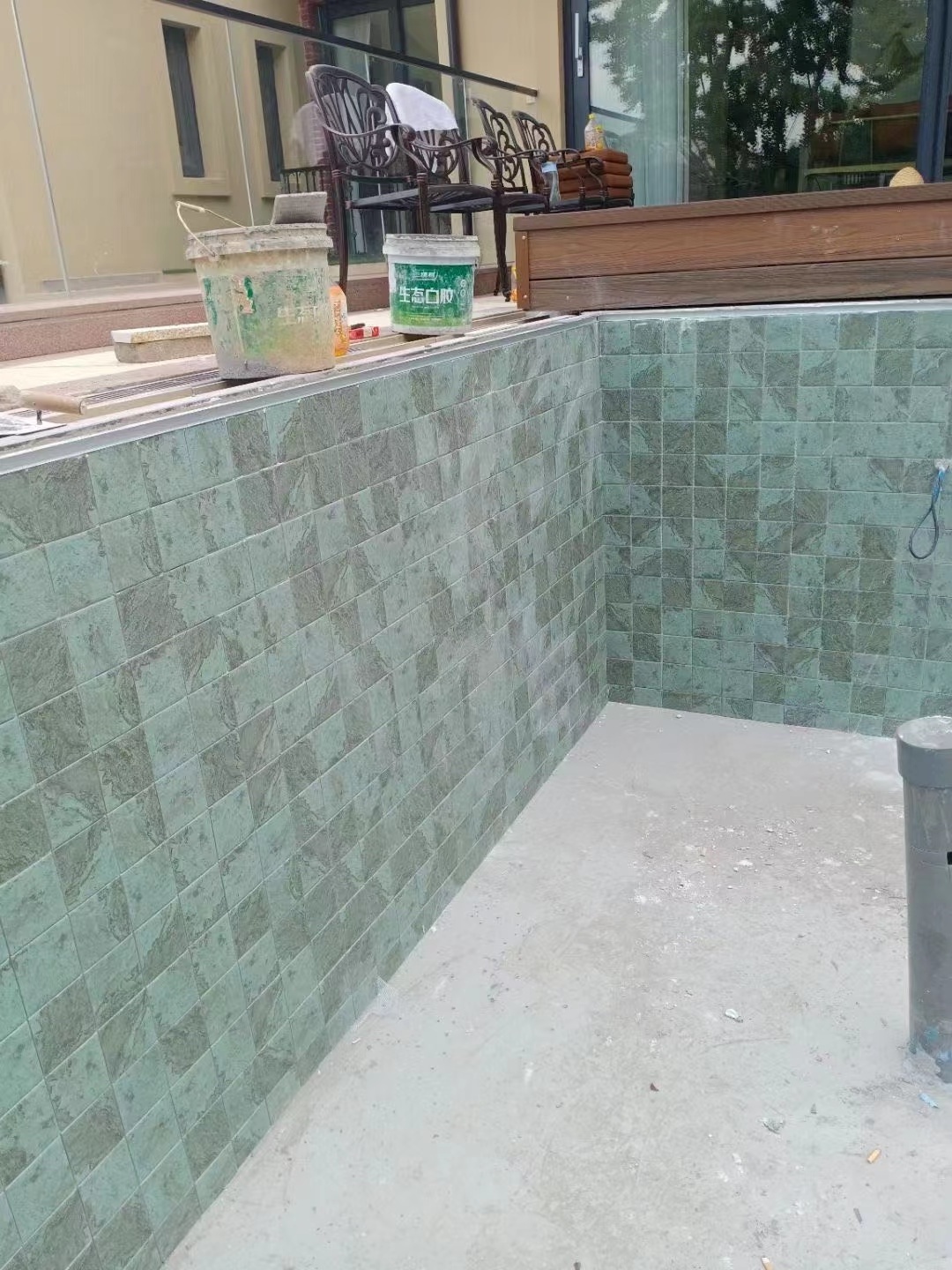 Thailand popular stone ceramic swimming pool mosaic tile