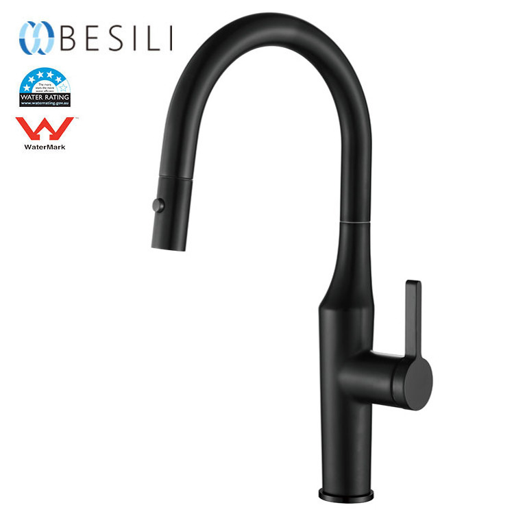 Watermark Tapware Vintage New Design Brass Sink Mixer Single Handle Sink Tap Black Pull Out Antique Kitchen Faucet