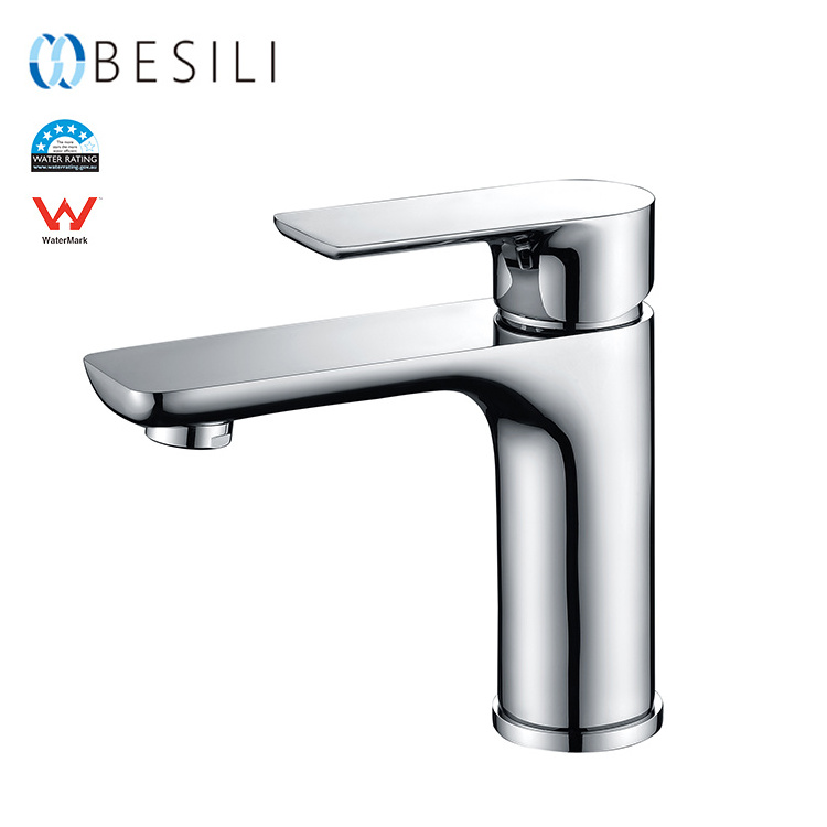 Watermark Contemporary Basin Tap Durable Basin Mixer Zinc Faucet Mixer Chrome Single Handle Basin Faucet