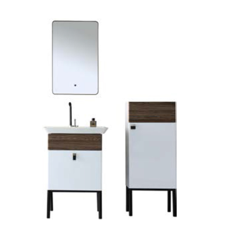 Hotel customer designs antique style cabinet wall hung vanity solid wood bathroom vanity with sinks