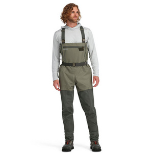 Bestex Custom Fly Fishing Waders Hunting Suit 3 Layer Waterproof Wading Pants with Neoprene Boots Waist Chest Fly Fishing Waders