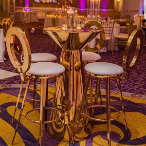 Event party Rental Diameter 4 Sester Gold Highboy Cocktail Tables For Events