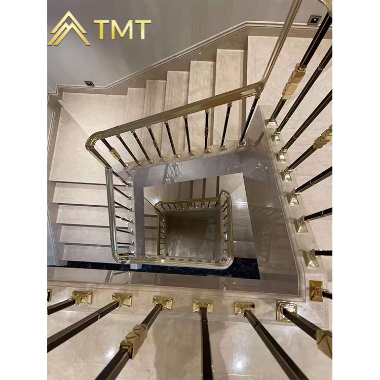 Decorative stair post titanium gold crystal acrylic pillar stainless steel crystal glass stair pillar