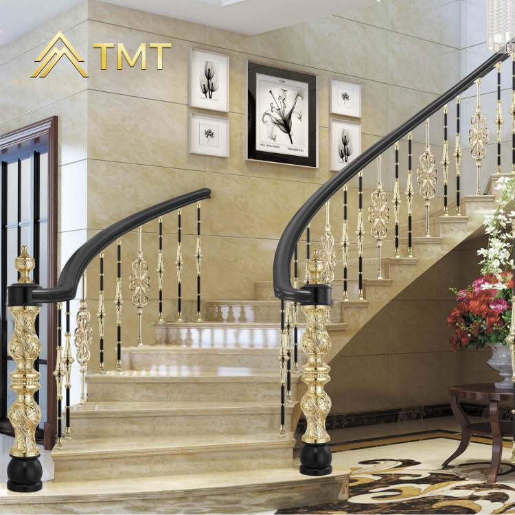 Interior stair railings curved stainless steel stair handrail indoor curved modern stair railing kits