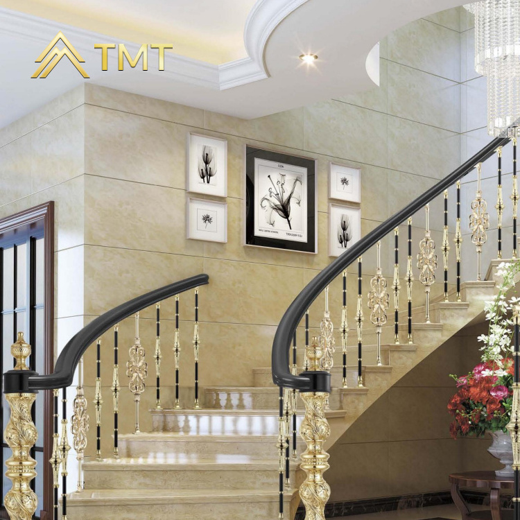 Interior stair railings curved stainless steel stair handrail indoor curved modern stair railing kits