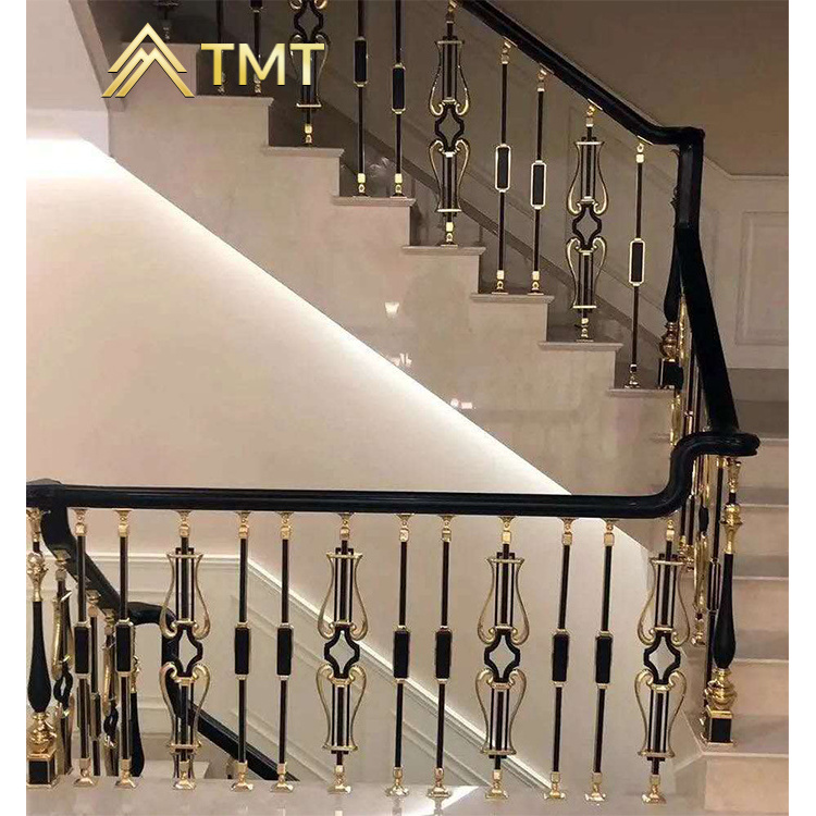 Metal Stair Handrail Balusters For Sale Rose Gold Stair Railing 304/316 Stainless Steel Handrail Design For Stairs