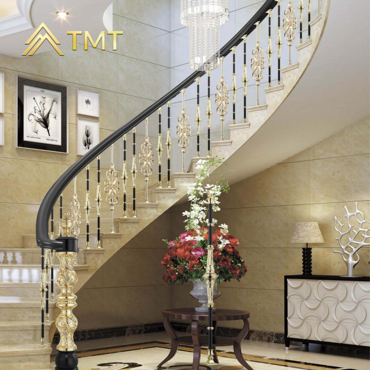 Interior stair railings curved stainless steel stair handrail indoor curved modern stair railing kits