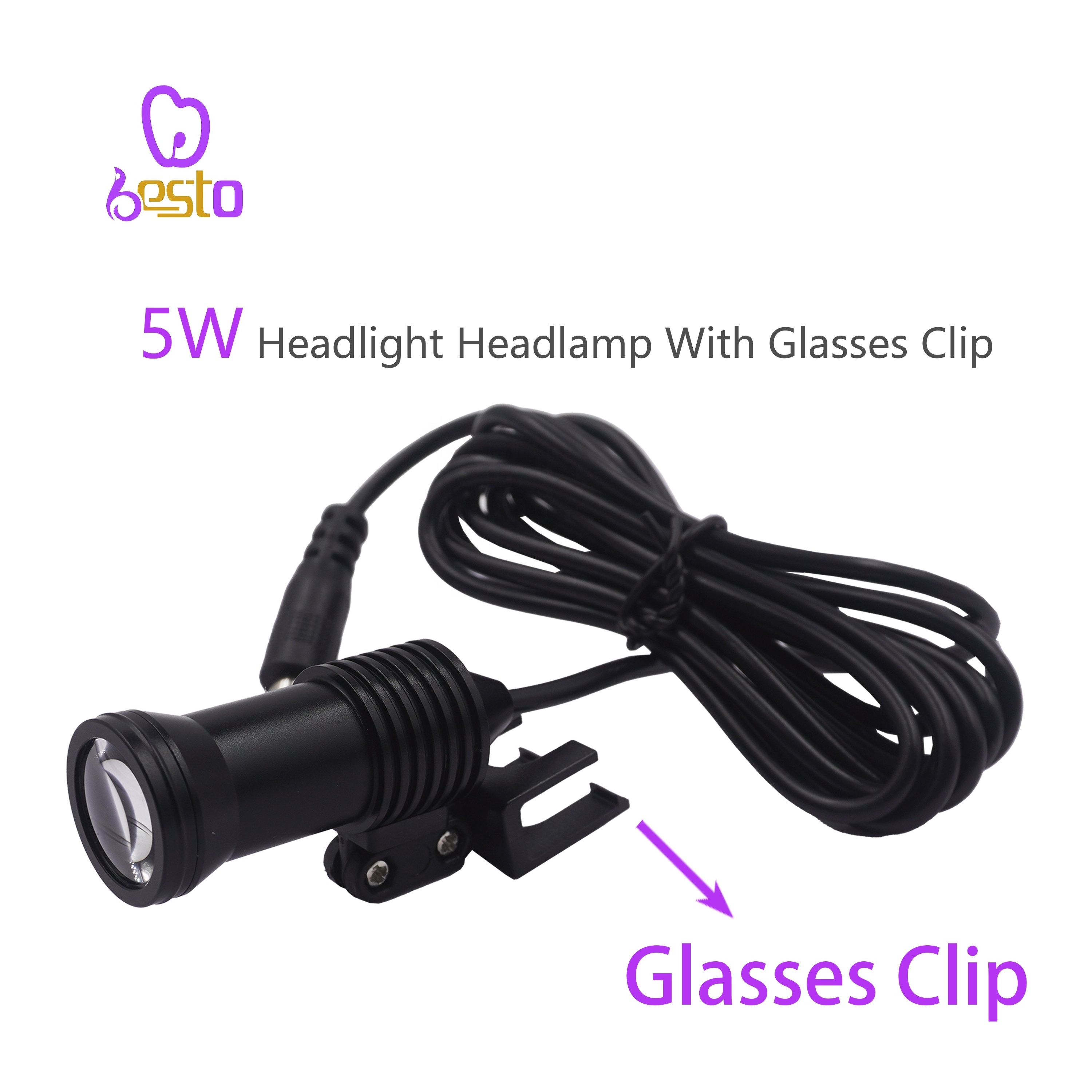 LED Dental Headlight 5x6x Magnifier 5W LED High Spot Surgical Headlight Brightness Adjustable Surgical Headband Lamp