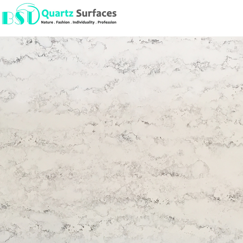 Countertop with White Artificia Color Quartz Marble Kitchen Granite Stone Carrara White Calacatta Vanity Quartz