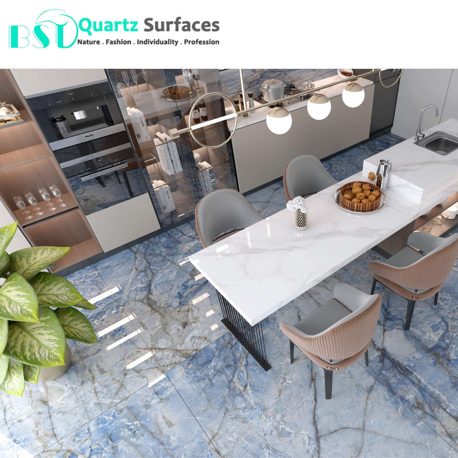 Engineered Quartz Slabs quartz Stone Slab Calacatta Quartz kitchen Countertop Book-Matched Ceramic Tile Big Slab Size 320*160cm