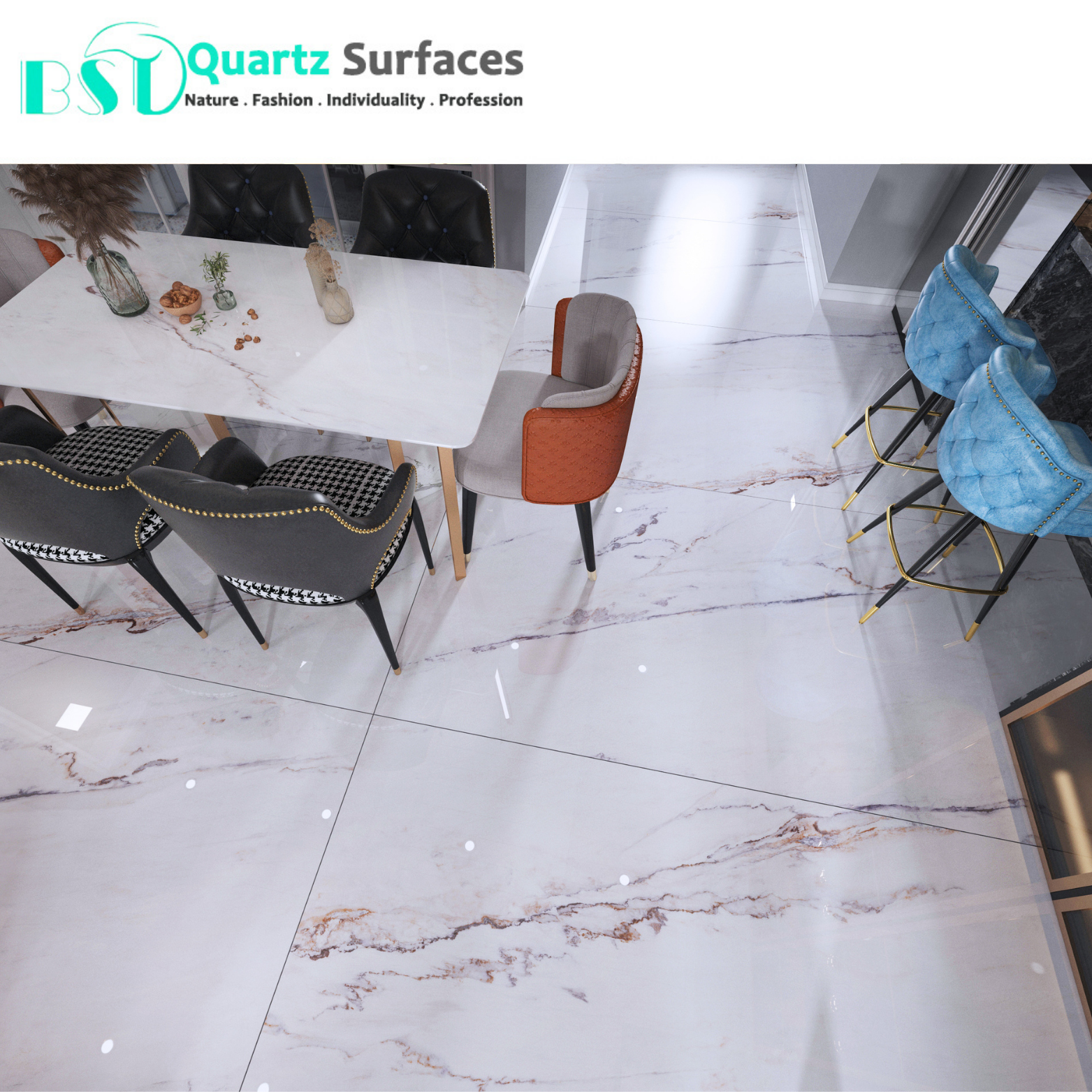 Engineered Quartz Slabs quartz Stone Slab Calacatta Quartz kitchen Countertop Book-Matched Ceramic Tile Big Slab Size 320*160cm