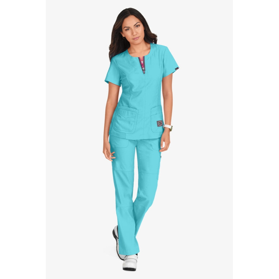 Fashion Style Soft Fabric High Quality Uniform Scrubs Sets Zipper Hospital Medical Jogger Uniform Nursing Scrubs With Pocket