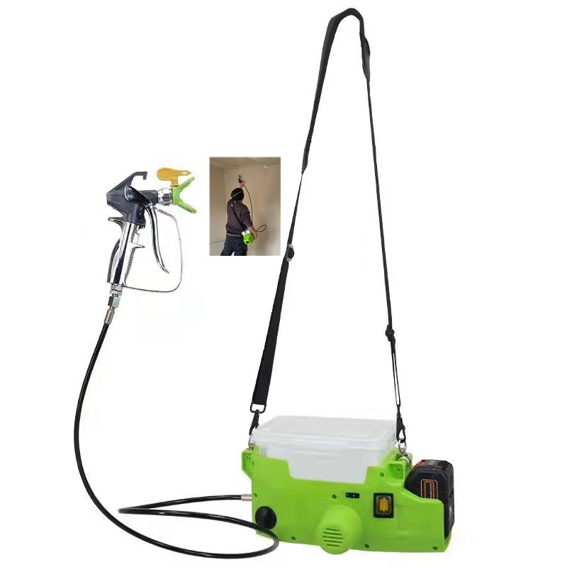 Handheld high-pressure and high-power spray gun backpack lithium battery charging wall paint emulsion paint spraying machine