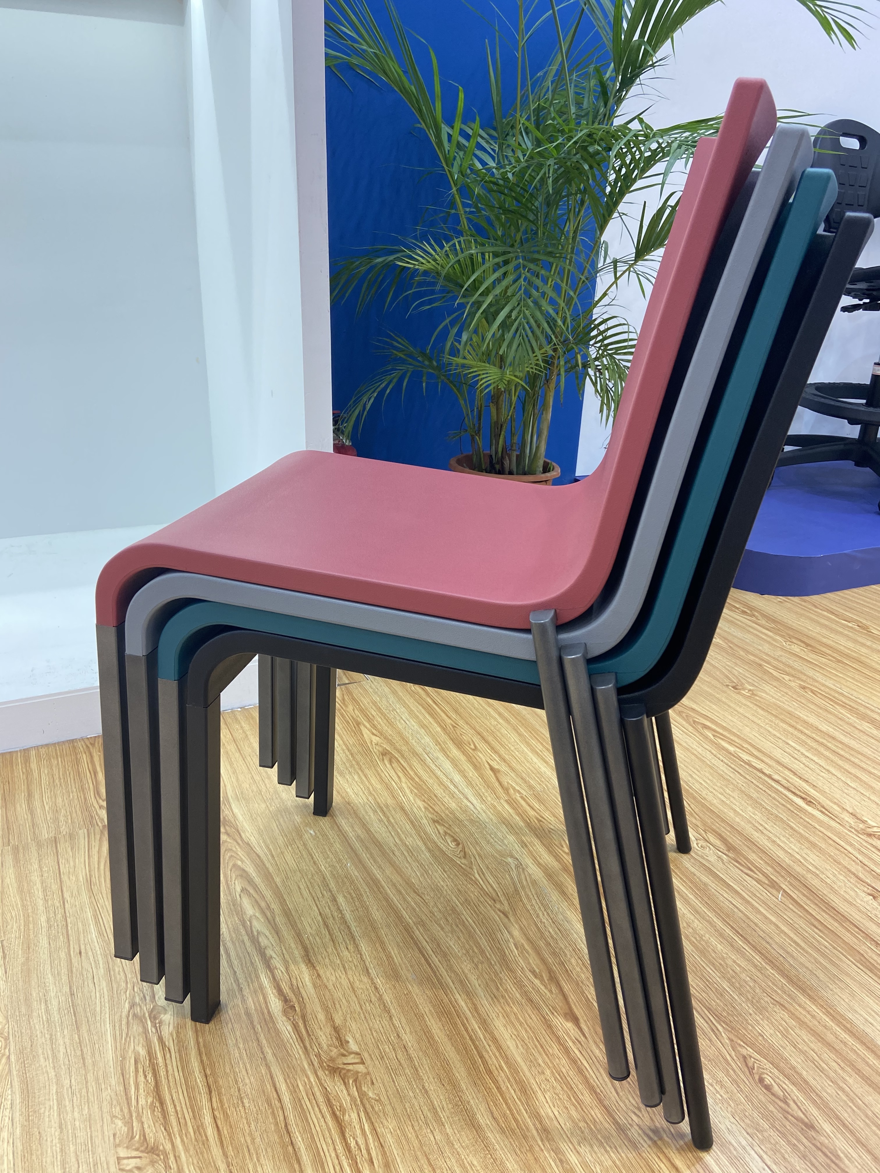 Flexible Polyurethane Integral Foam Chair PU Chair Dinning Chair For Canteen Library Kitchen Table