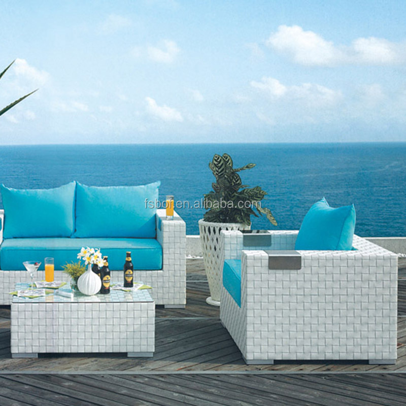 Wholesale Modern garden rattan sofa set for high-end villa house outdoor rattan wicker furniture HFA-025