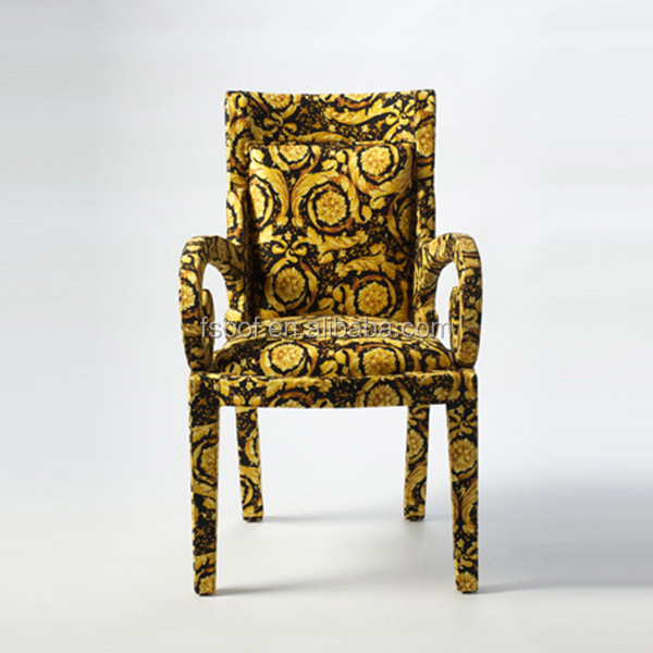 Luxurious customized furniture antique gold crown royal chair VC003-2