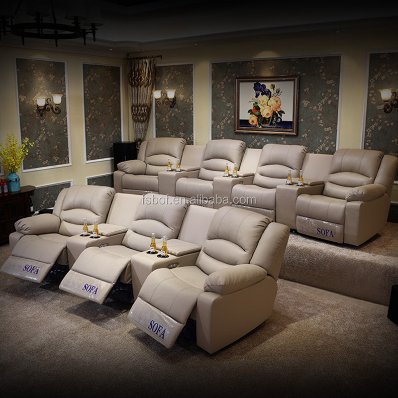 home theater double recliner sofa chair sectional cinema reclining furniture modern living room sofas genuine leather loveseats