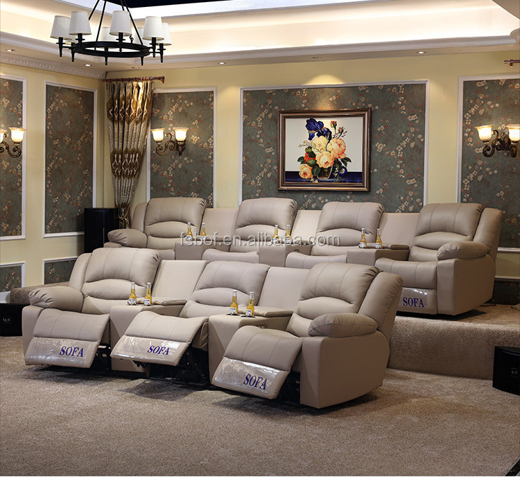 home theater double recliner sofa chair sectional cinema reclining furniture modern living room sofas genuine leather loveseats