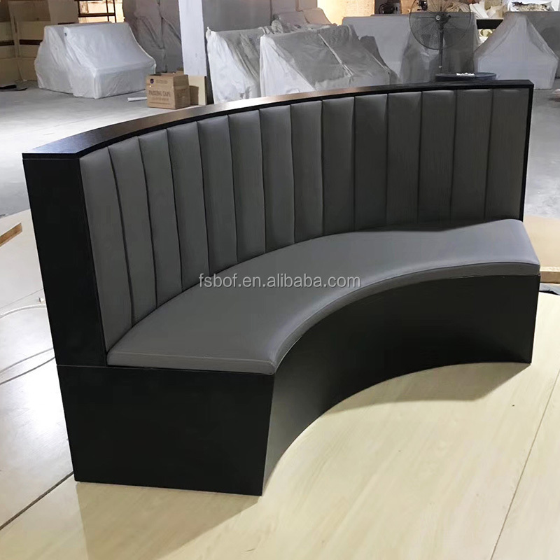 Foshan restaurant furniture  half round booth seating for high end coffee shop