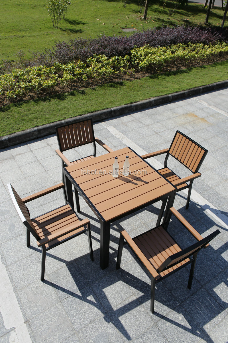 high quality outdoor restaurant furniture cafe shop dining tables set patio chair aluminum square shape coffee table and chairs