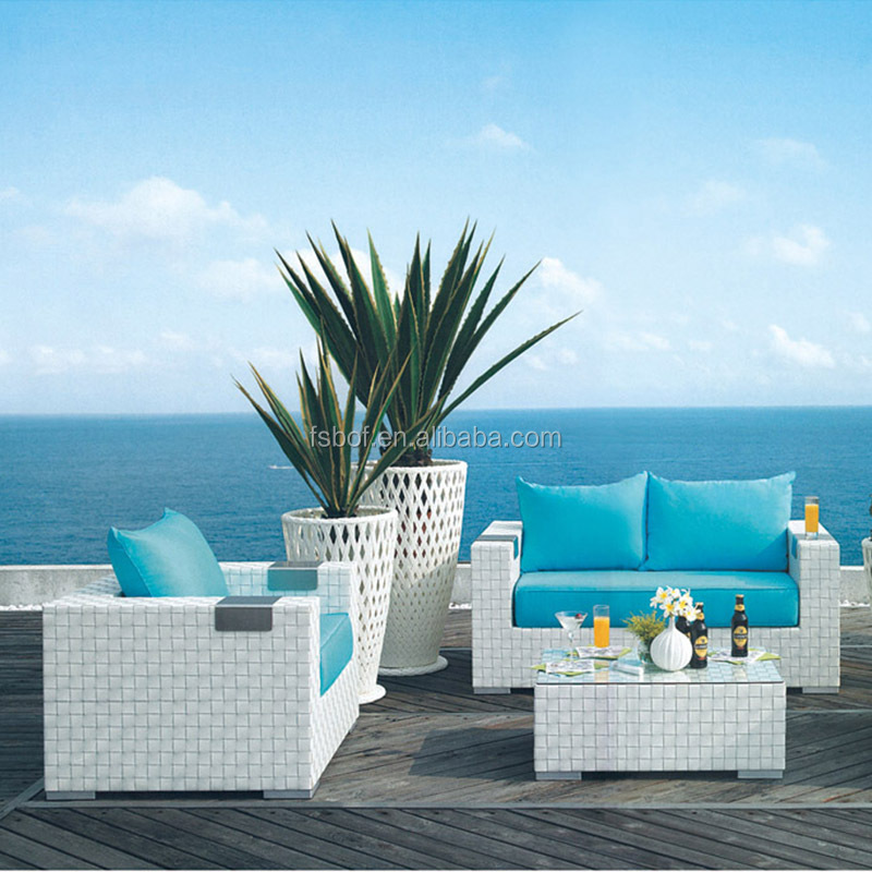 Wholesale Modern garden rattan sofa set for high-end villa house outdoor rattan wicker furniture HFA-025