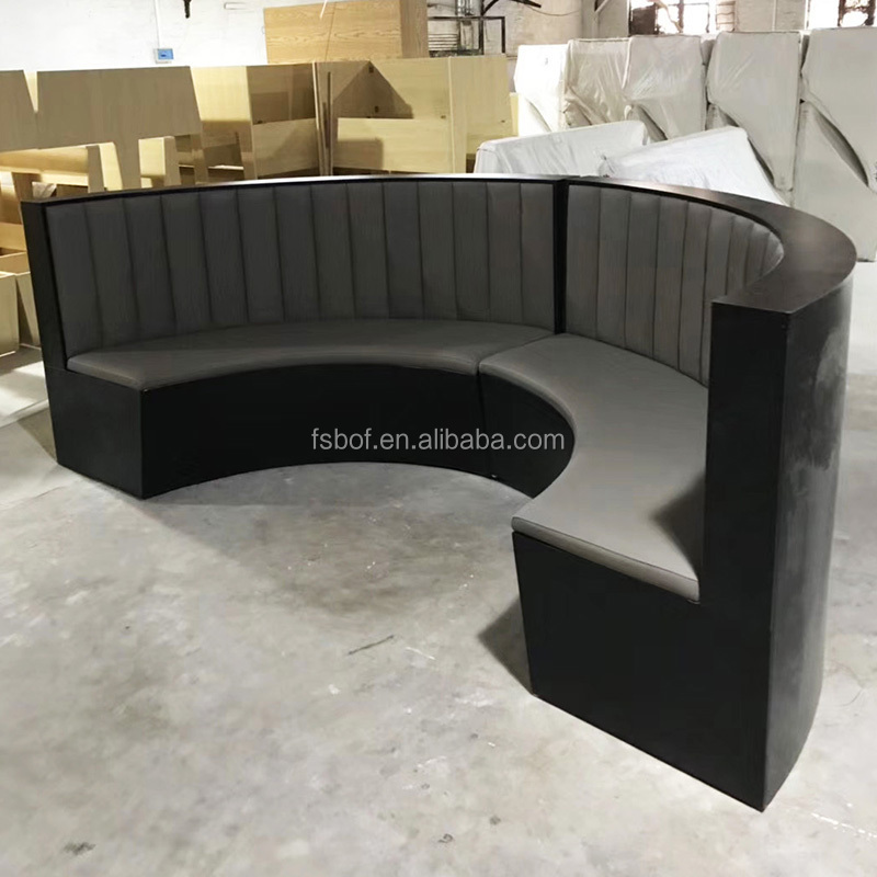 Foshan restaurant furniture  half round booth seating for high end coffee shop